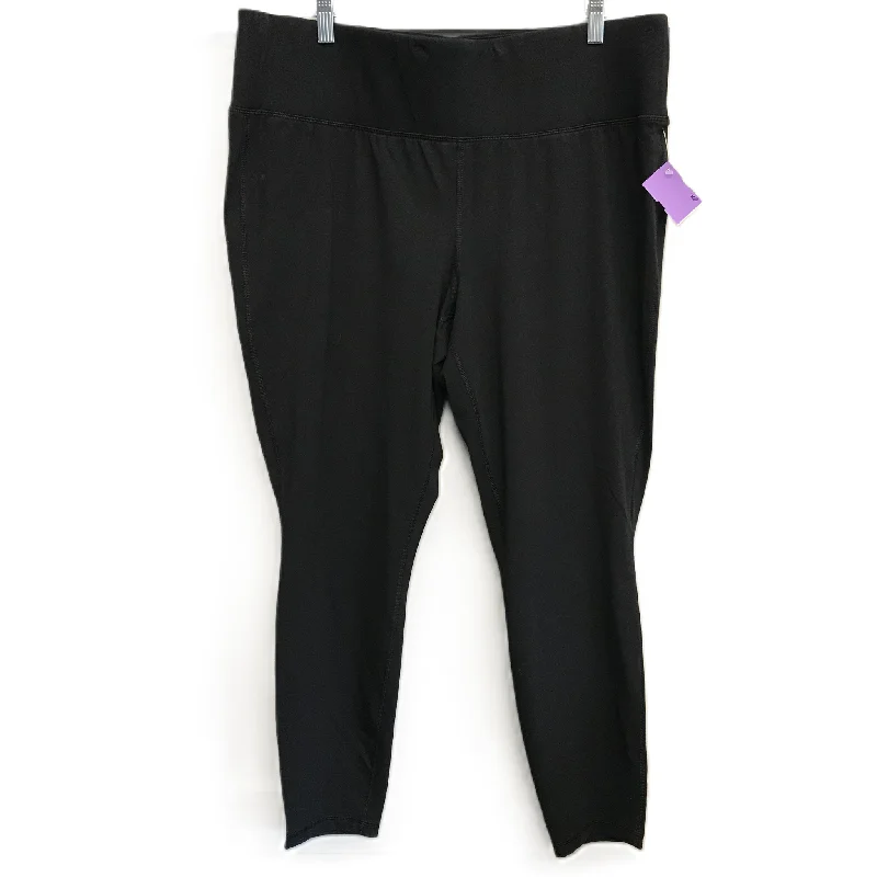 Black Pants Leggings By Livi Active, Size: 3x