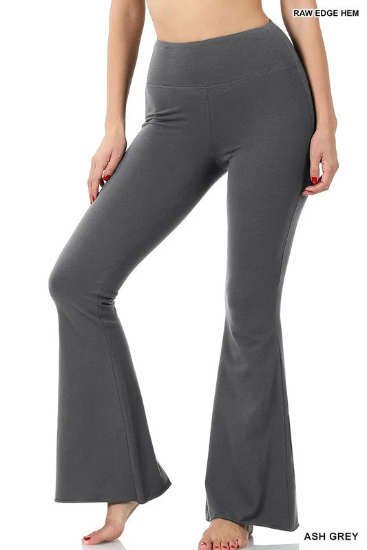 Flare Yoga Pants with Raw Hem