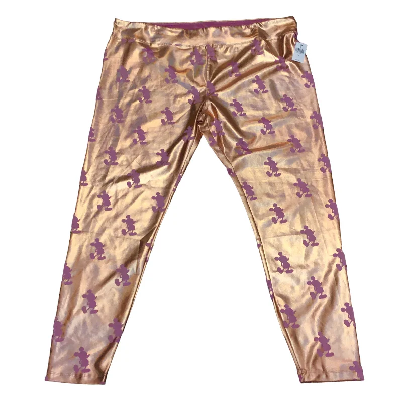 Rose Gold Pants Leggings Disney Store, Size 1x