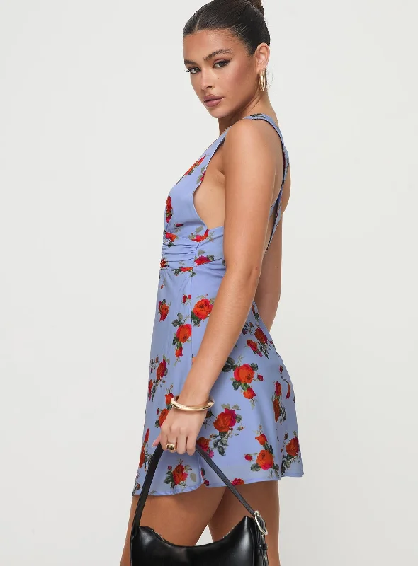 Connelly Mini Dress Blue Floral