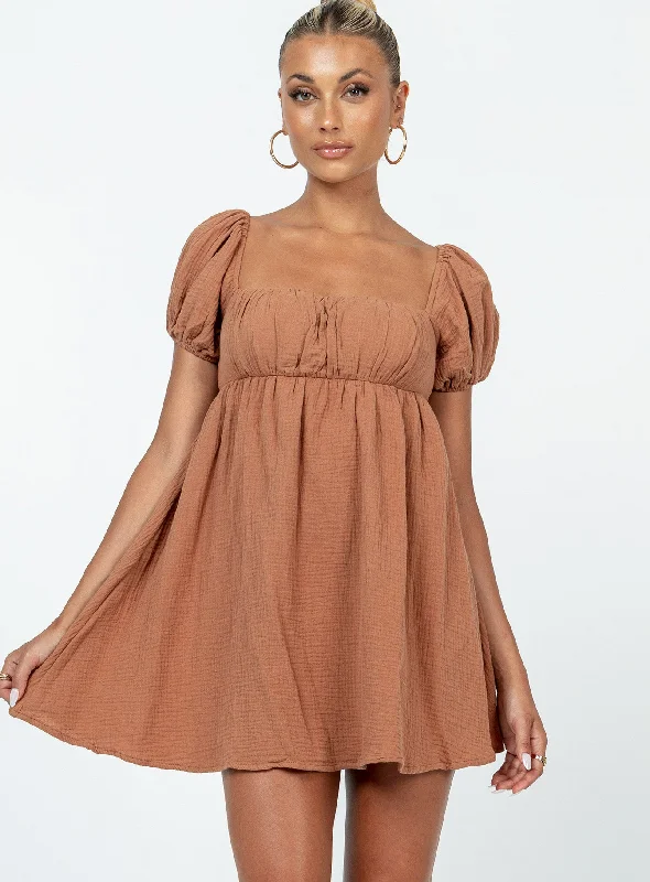 Let's Dance Mini Dress Brown