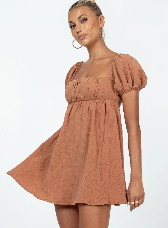 Let's Dance Mini Dress Brown