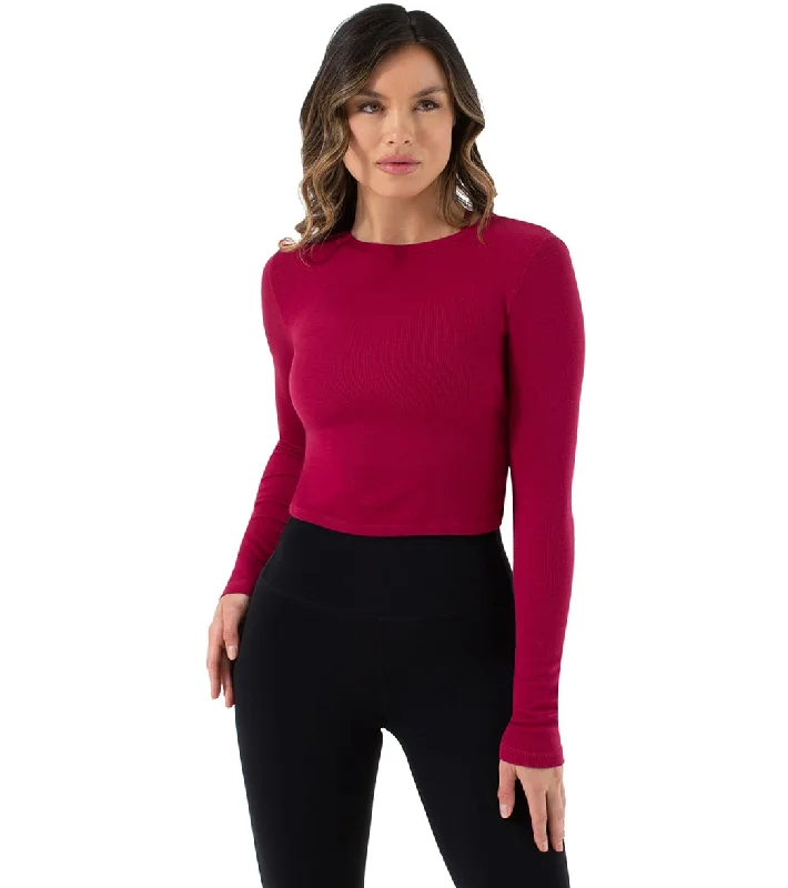 NUX Acacia Twist Back Long Sleeve Garnet