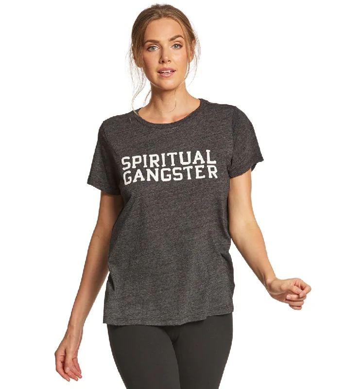 Spiritual Gangster SG Varsity Rec Tee Vintage Black