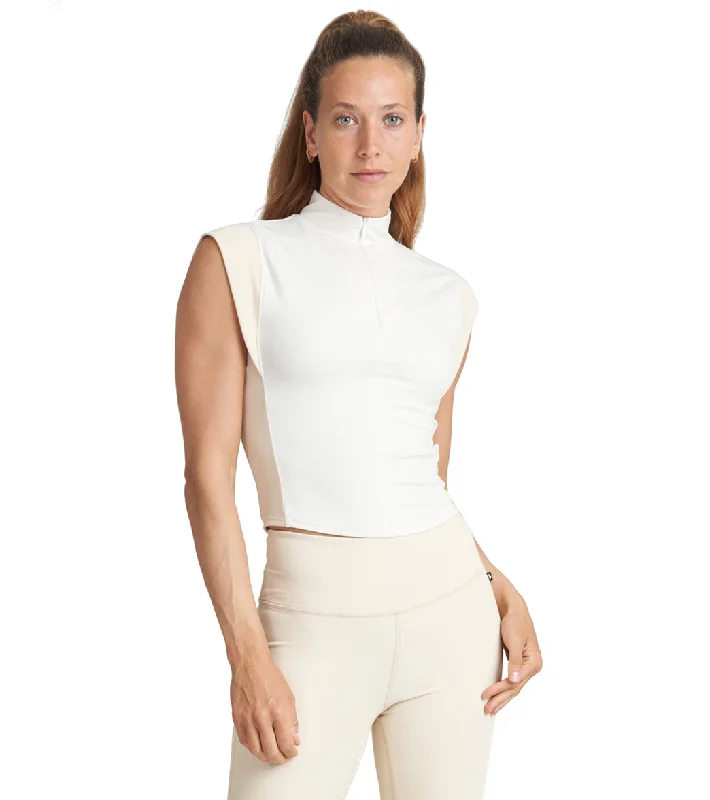 Thrive Societe Mock Zip Tank Whisper White