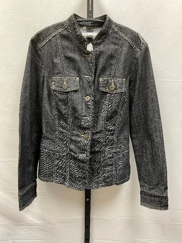 Black Denim Jacket Denim Dressbarn, Size M