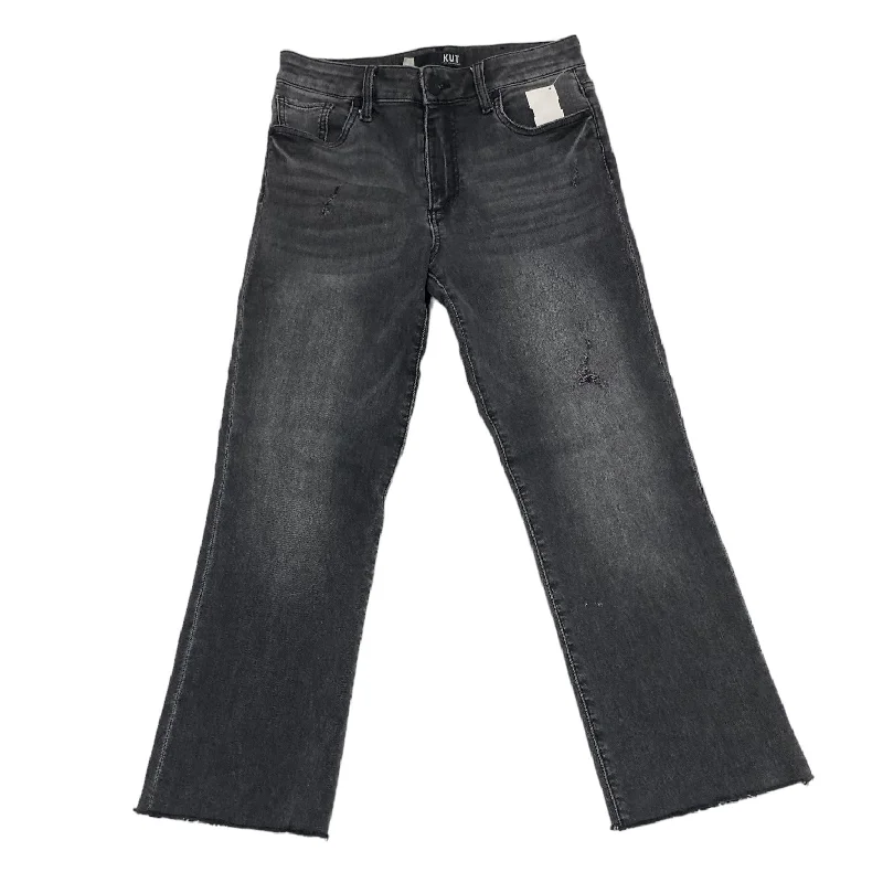 Black Denim Jeans Straight Kut, Size 2