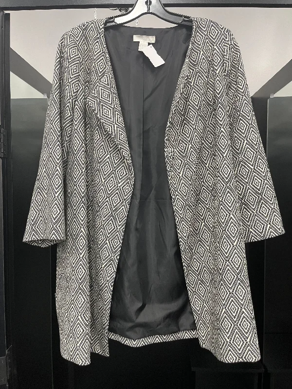 Black White Jacket Moto H&m, Size M