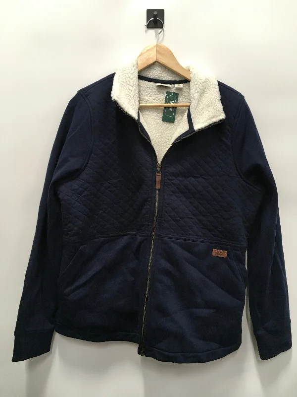 Navy Jacket Fleece L.l. Bean, Size L