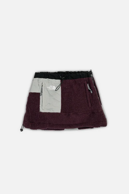 Rework North Face Fleece Mini Skirt - S