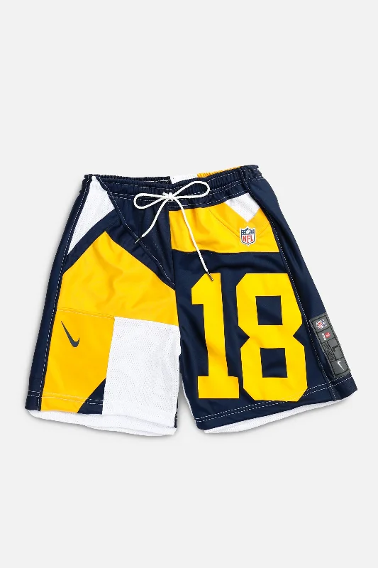 Unisex Rework Green Bay Packers NFL Jersey Shorts - S