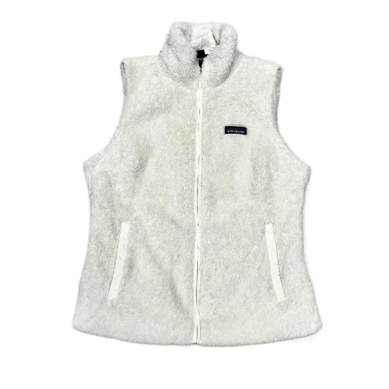 White Vest Faux Fur & Sherpa By Patagonia, Size: L