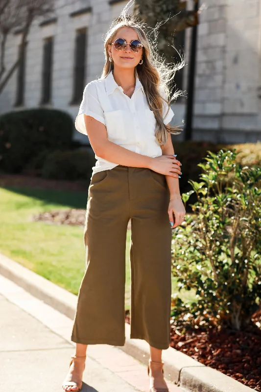 FINAL SALE - Confident Direction Wide Leg Pants