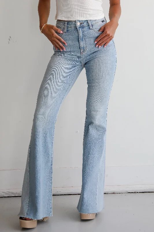 Sienna Light Wash High-Rise Flare Jeans