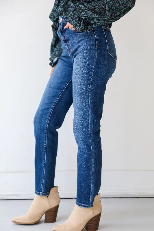 FINAL SALE - Skylar Dark Wash Straight Leg Jeans