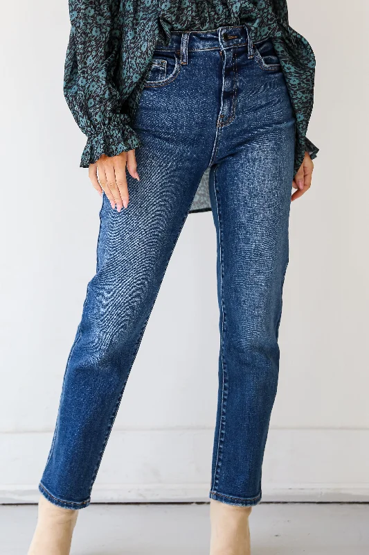 FINAL SALE - Skylar Dark Wash Straight Leg Jeans