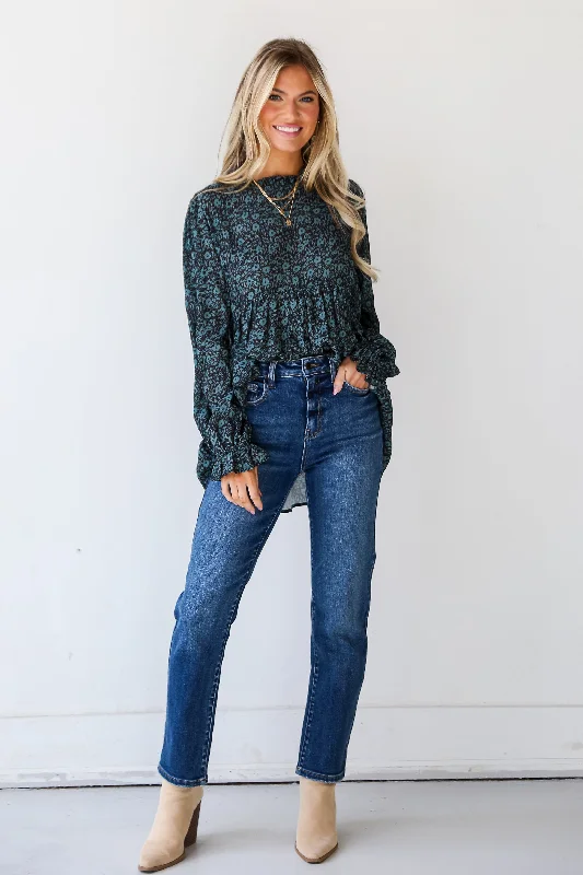 FINAL SALE - Skylar Dark Wash Straight Leg Jeans