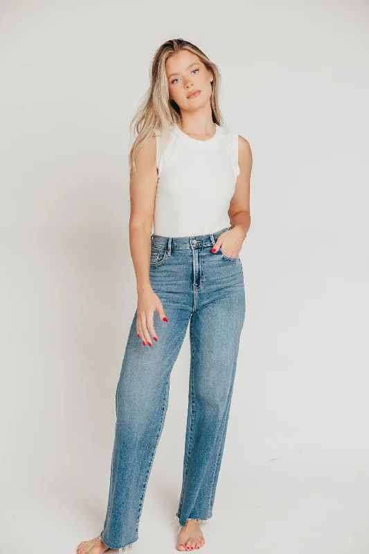 Logan High Waisted Dad Jean in Medium Wash