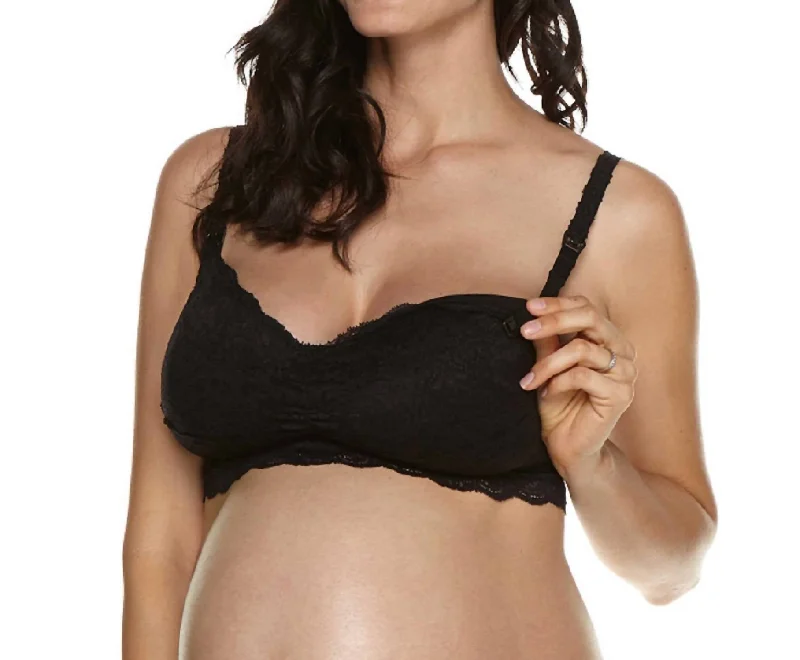 Never Say Never Mommie Nursing Bra In Black