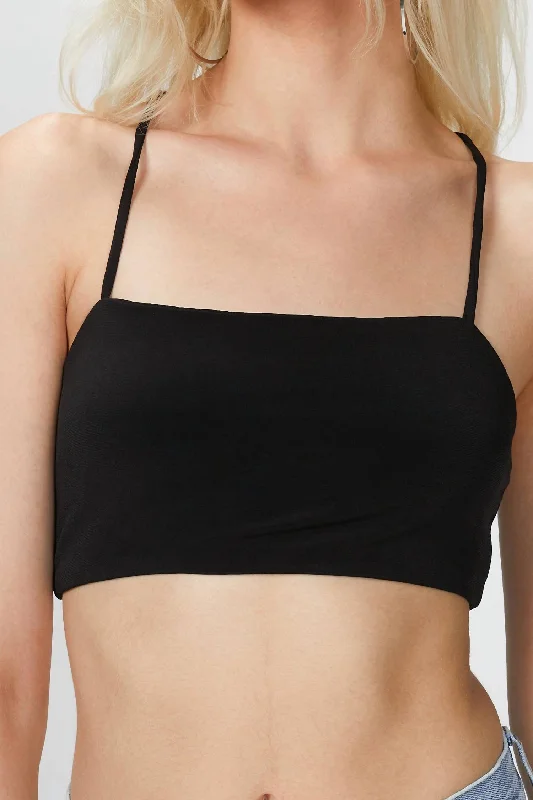 Philosophy X Back Crop Bralette In Black