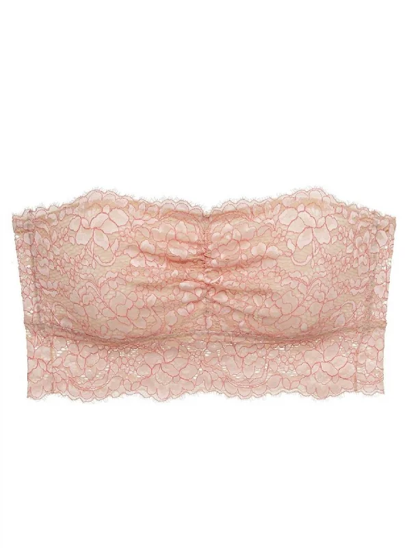 Pret-A-Porter Lace Bandeau In Rose Dawn/pink Passion