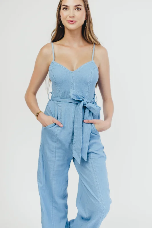 Jessica Denim Jumpsuit in Light Denim