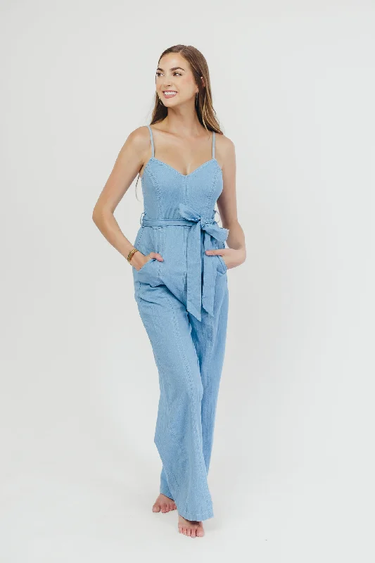 Jessica Denim Jumpsuit in Light Denim