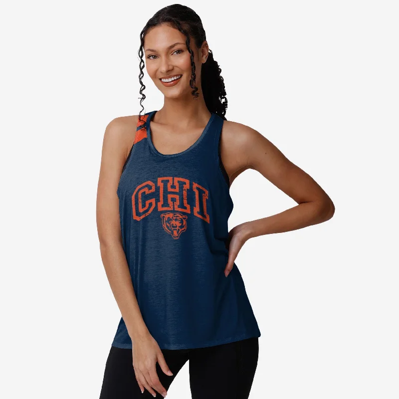 Chicago Bears Womens Team Twist Sleeveless Top