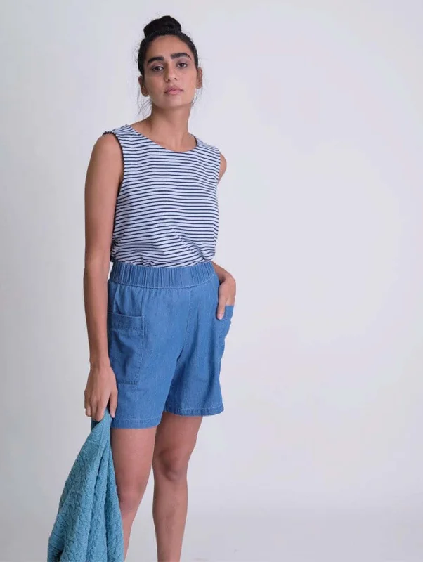 Daria Organic Cotton Shorts | Denim