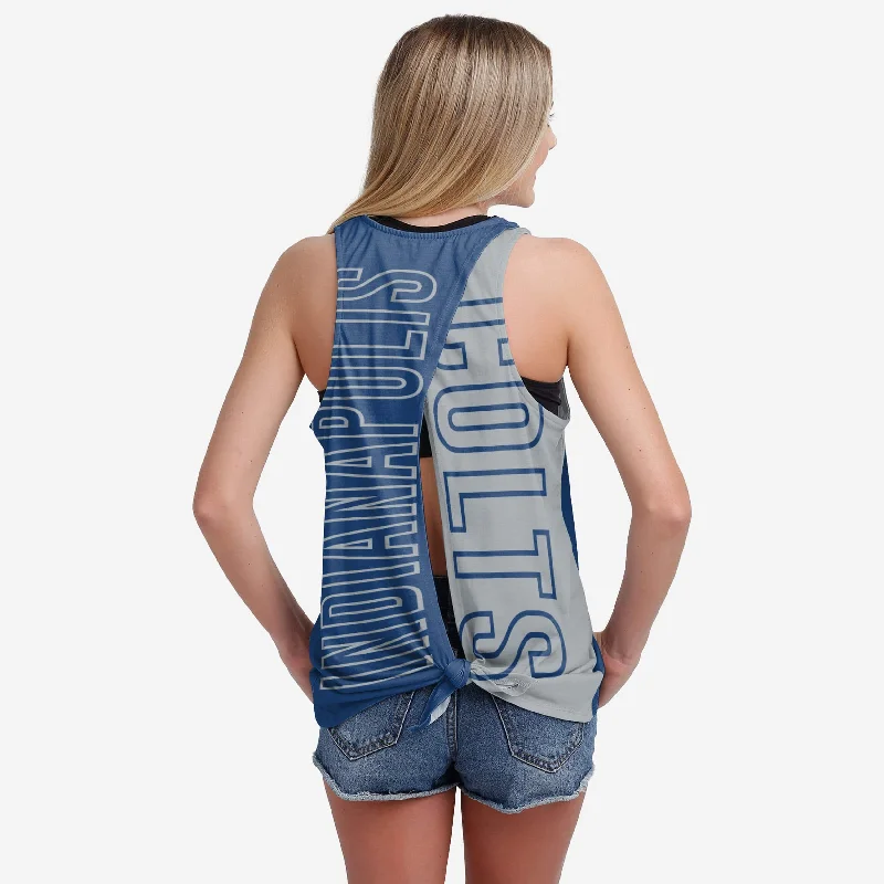 Indianapolis Colts Womens Tie-Breaker Sleeveless Top