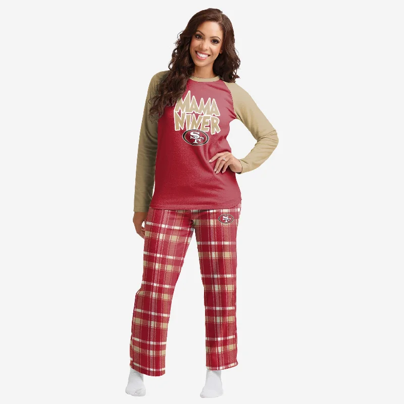 San Francisco 49ers Womens Plaid Family Holiday Pajamas