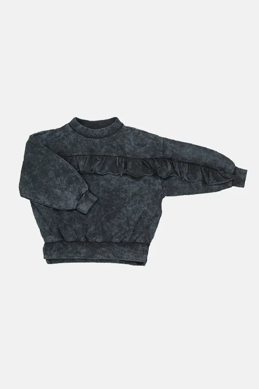 Booso Bluza Frill dark graphite Sweatshirt