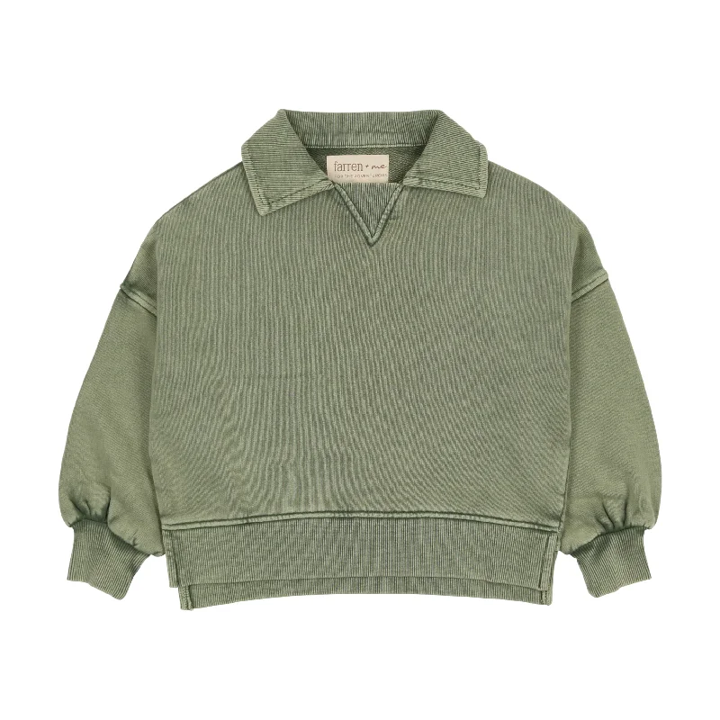 Farren & Me Boys Washed Khaki Sweatshirt Polo