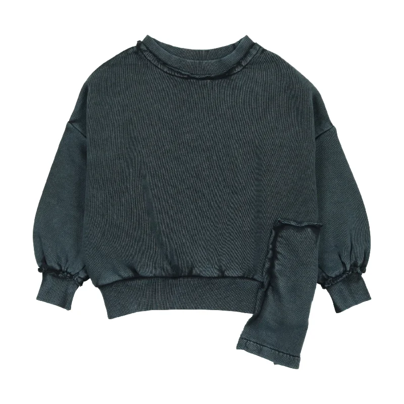 Farren & Me Washed edge Washed Black Sweatshirt