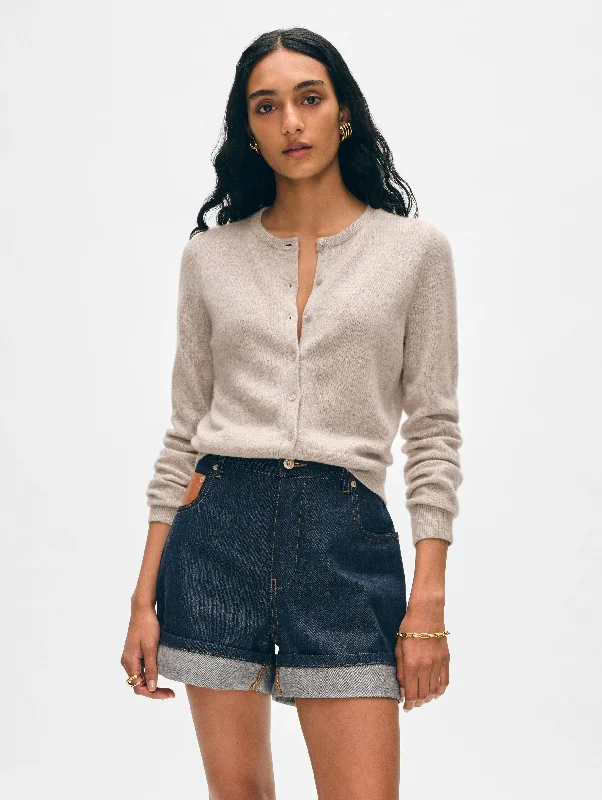 Cashmere Crewneck Cardigan