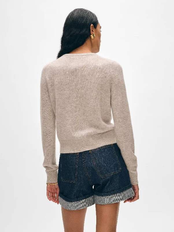 Cashmere Crewneck Cardigan