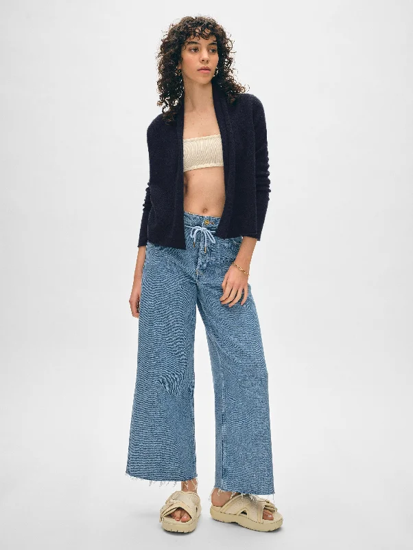 Cashmere Cropped Trapeze Cardigan