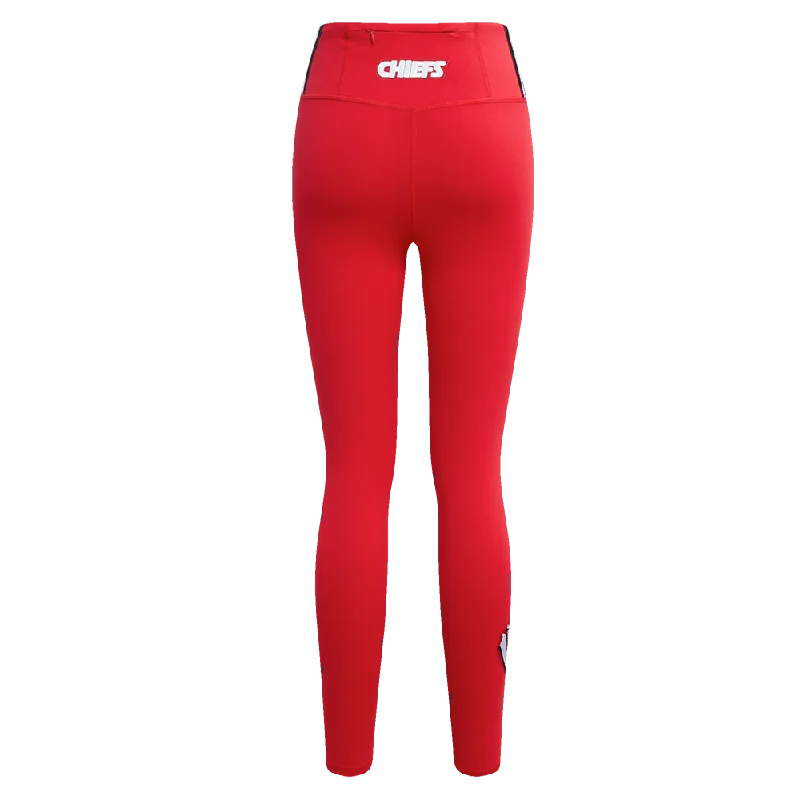 NFL KANSAS CITY CHIEFS SCRIPT TAIL WOMEN'S HW JERSEY LEGGING (RED)