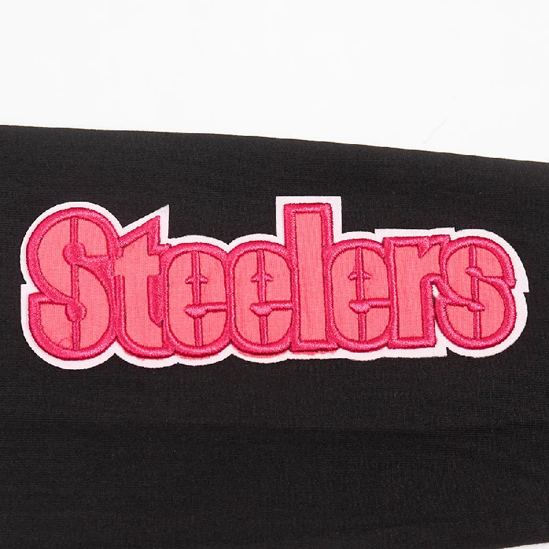 NFL PITTSBURGH STEELERS PINK CLOUD WOMEN'S JERSEY LEGGING (BLACK)