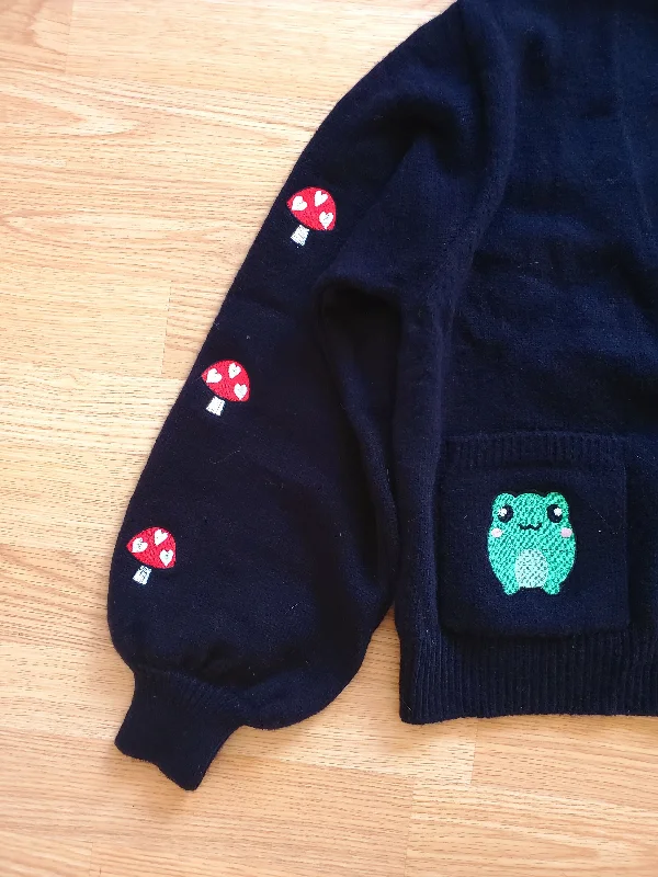 Frogs and Mushrooms Cardigan