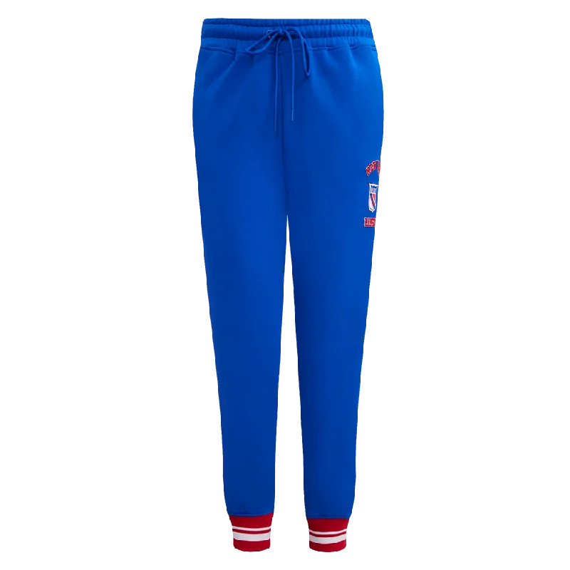 NHL NEW YORK RANGERS RETRO CLASSIC WOMEN'S RIB SWEATPANT (ROYAL BLUE/RED)