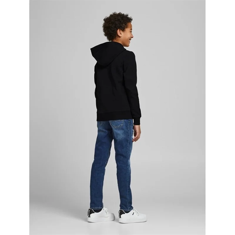 Jack & Jones Junior Black Basic Sweatshirt with Zipper Noos