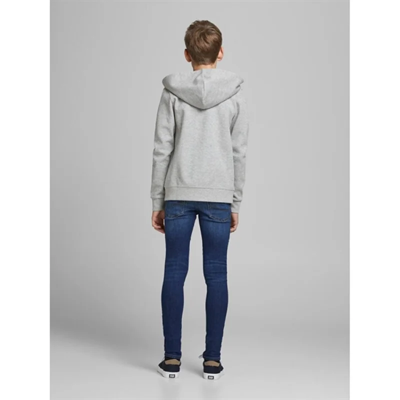 Jack & Jones Junior Light Grey Melange Basic Sweatshirt with Zipper Noos