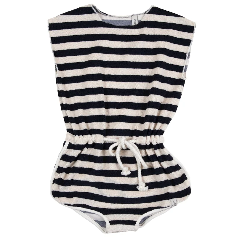 Bonnie And The Gang Joa Ink Stripe Terrycloth Jumpsuit