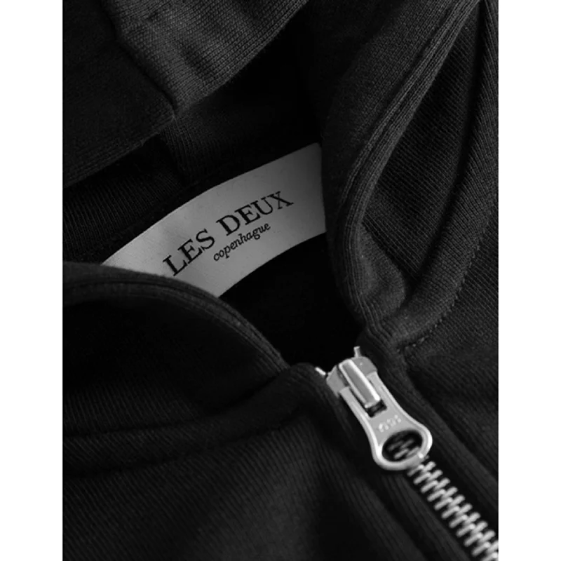 Les Deux Kids Black/Ivory Blake Zipper Hoodie