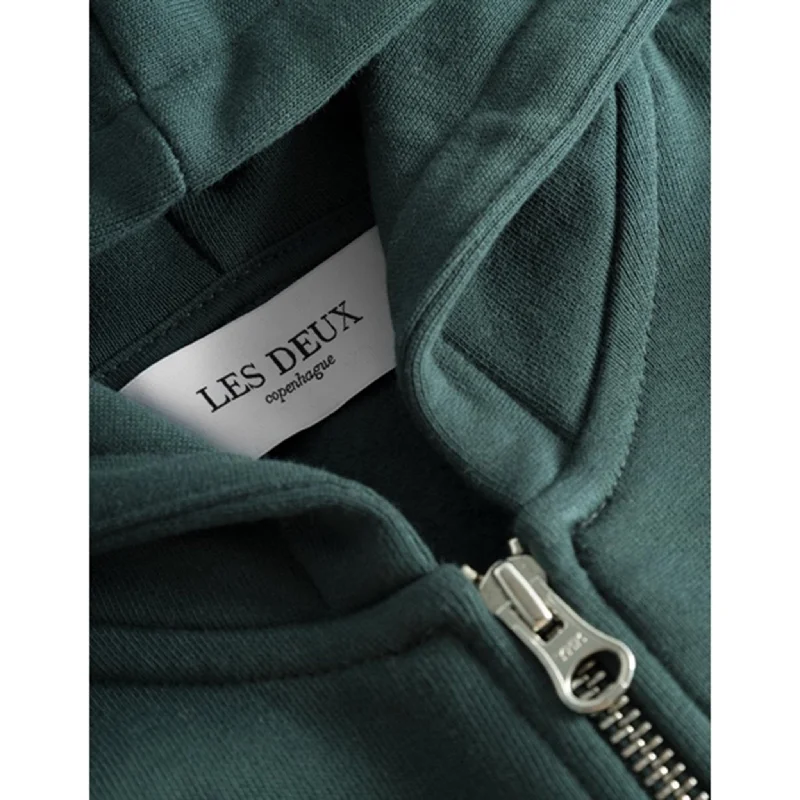 Les Deux Kids Pine Green/Dark Sand Blake Zipper Hoodie