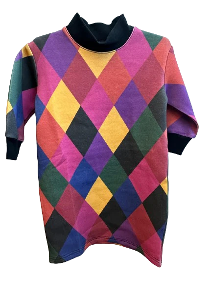 Limited Edition Argyle Multi Sweatshirt Dress