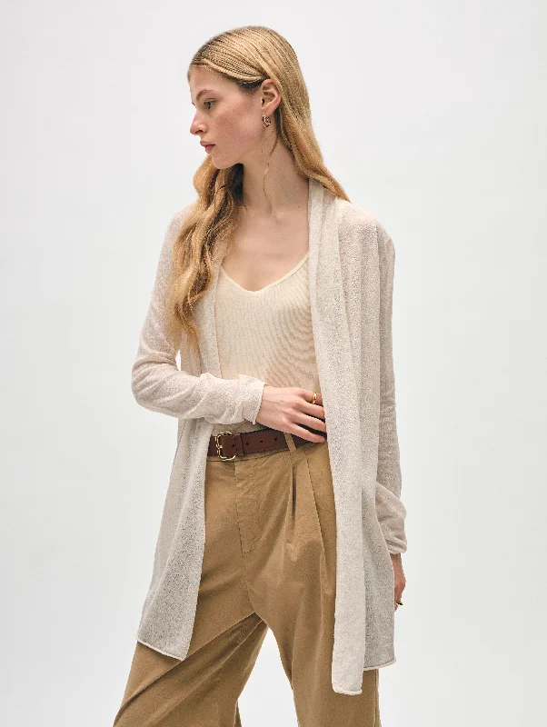 Linen Gauze Trapeze Cardigan