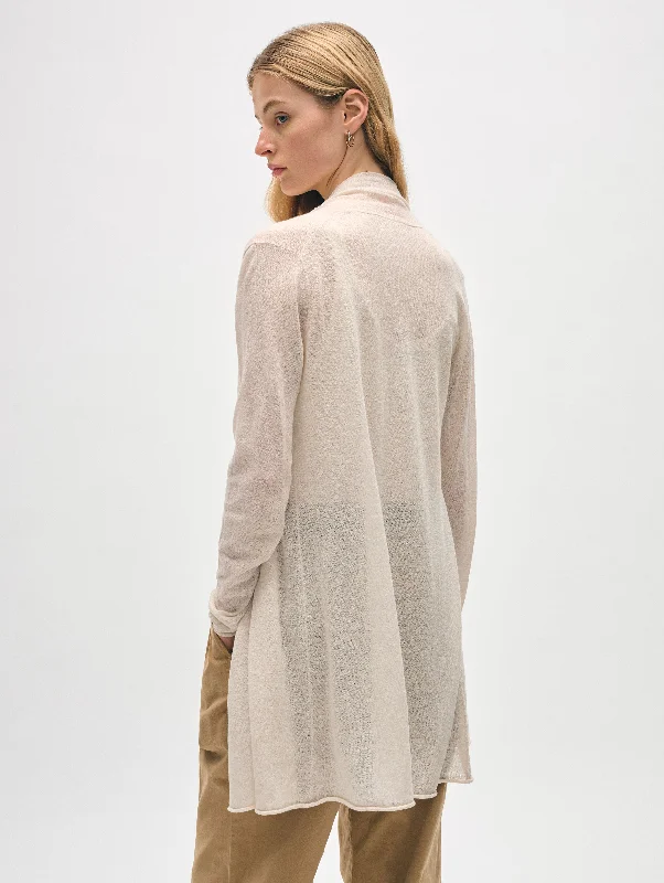 Linen Gauze Trapeze Cardigan