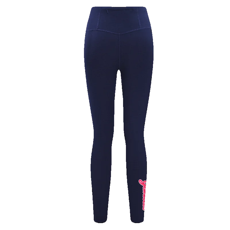 MLB NEW YORK YANKEES PINK CLOUD WOMEN'S JERSEY LEGGING (MIDNIGHT NAVY)